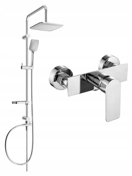 Mexen Sven, set de duș cu duș cu efect de ploaie și robinet de duș Alexa, crom, 71240262-00