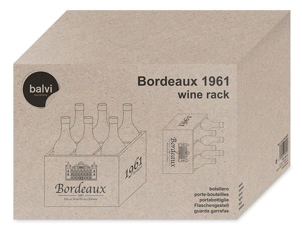 Suport din lemn pentru sticle de vin Balvi Bordeaux