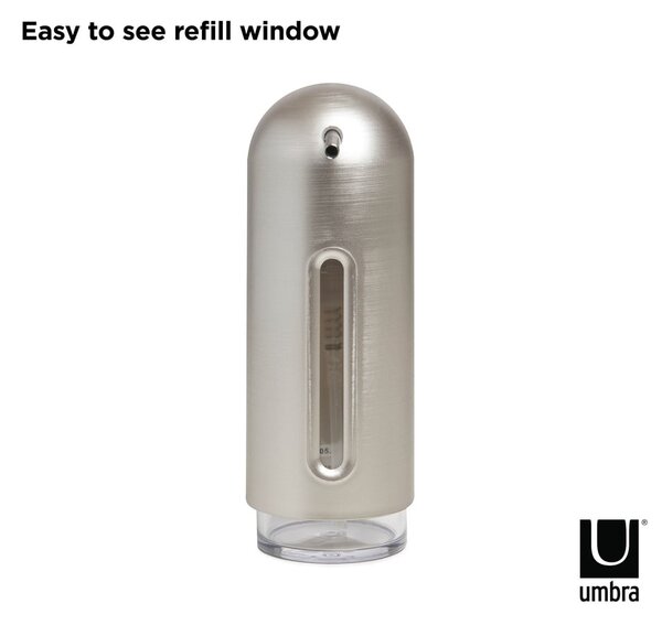 Dozator de săpun lichid argintiu din plastic 350 ml Penguin – Umbra