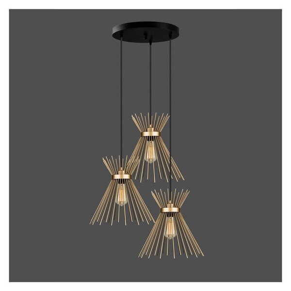 Lustră aurie din metal ø 34 cm Izmir – Squid Lighting