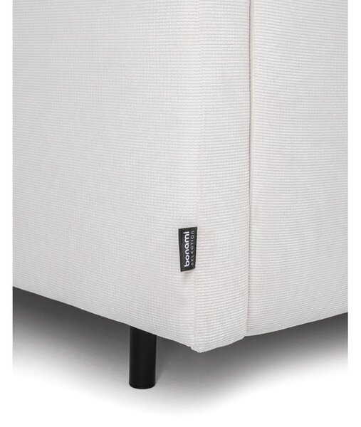 Canapea albă extensibilă/cu spațiu de depozitare cu tapițerie din catifea reiată 215 cm Bjork – Bonami Selection