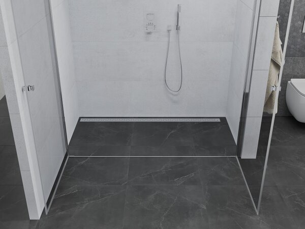 Mexen Pretoria Duo, usa de dus cu 2 canaturi pentru deschidere 140 cm, sticla transparenta 6 mm, profil cromat, 852-140-000-02-00