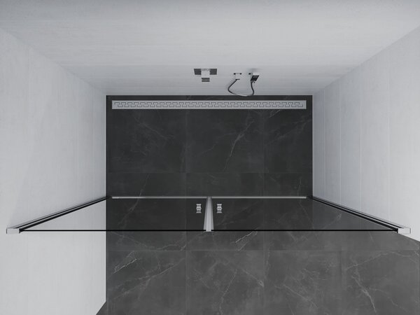 Mexen Pretoria Duo, usa de dus cu 2 canaturi pentru deschidere 140 cm, sticla transparenta 6 mm, profil cromat, 852-140-000-02-00