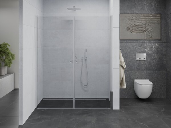 Mexen Pretoria Duo, usa de dus cu 2 canaturi pentru deschidere 140 cm, sticla transparenta 6 mm, profil cromat, 852-140-000-02-00