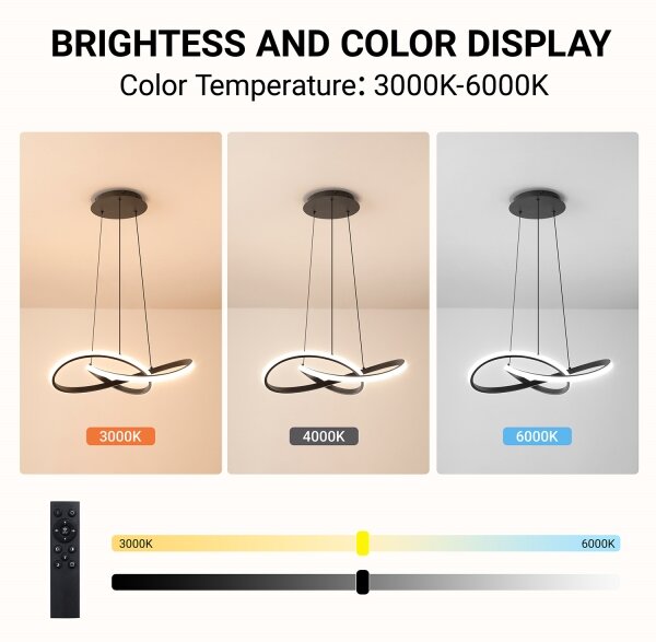 Brilagi - Lustra LED reglabilă suspendată pe cablu INFINITY LED/55W/230V 50x50 cm neagră + telecomandă