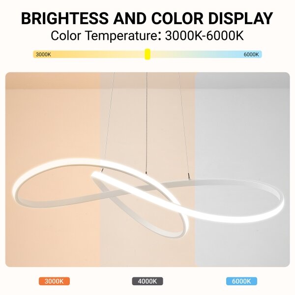 Brilagi - LED dimabil lustră pe cablu INFINITY LED/80W/230V 80x80 cm albă + telecomandă