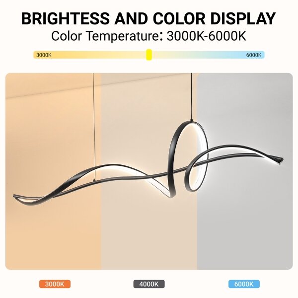 Brilagi - Lustru LED dimabil suspendat pe cablu SIGNATURE LED/55W/230V 120x23 cm negru + telecomandă