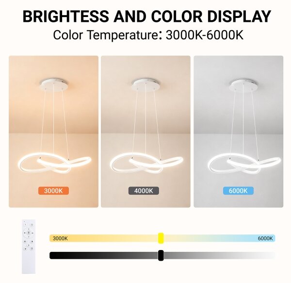 Brilagi - LED dimabil lustră suspendată pe cablu INFINITY LED/55W/230V 50x50 cm albă + telecomandă
