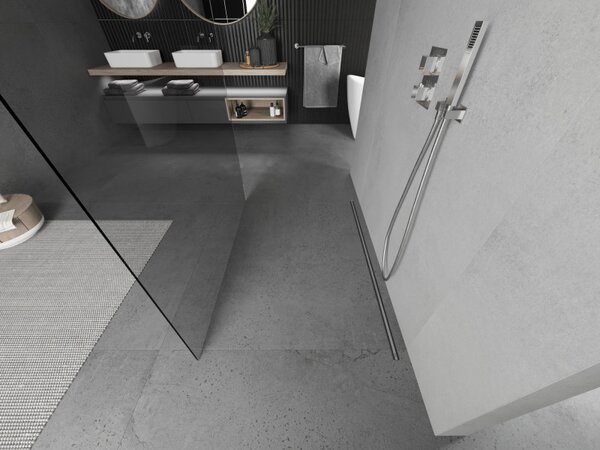 Mexen Kioto, paravan de dus walk-in 105 x 200 cm, sticla transparenta 8 mm, profil cromat, 800-105-002-01-00