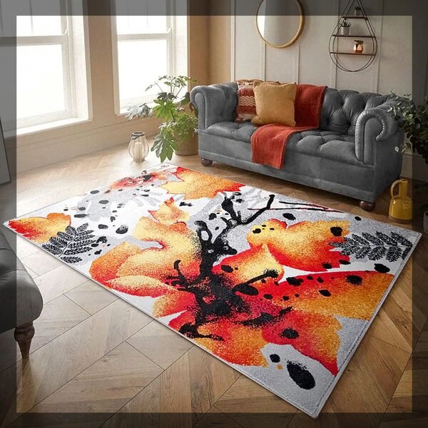 Model Frunze Aurii 11186, Covor Dreptunghiular, Multicolor Multicolor, Dreptunghi, 160x230