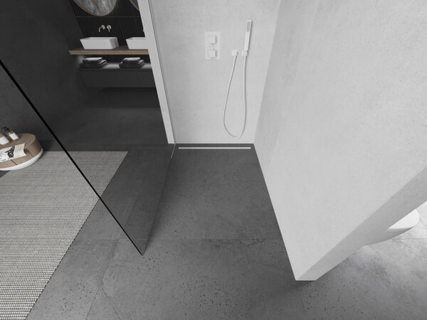 Mexen Kioto, paravan de dus walk-in 60 x 200 cm, sticla transparenta 8 mm, profil alb, 800-060-101-20-00