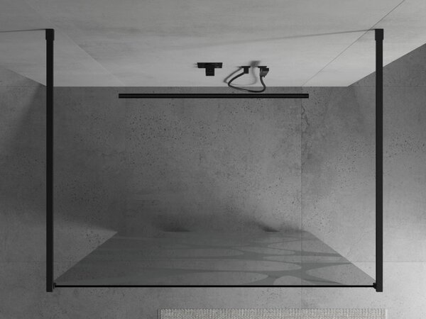Mexen Kioto, paravan de duș 100 x 200 cm, model sticlă 8 mm transparent/alb, 2x distanțier stabilizator negru, 800-100-002-70-97