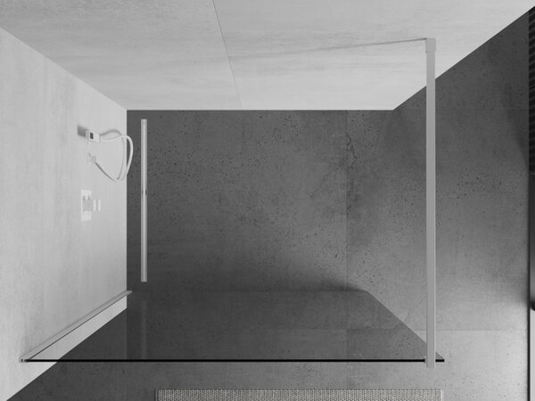 Mexen Kioto, paravan de dus walk-in 60 x 200 cm, sticla transparenta 8 mm, profil alb, 800-060-101-20-00