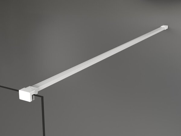 Mexen Kioto, Masa de dus Walk-In 100 x 200 cm, sticla 8 mm cu model nervuri, profil alb, 800-100-002-20-09