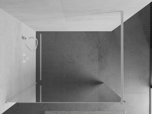 Mexen Kioto, paravan de dus walk-in 70 x 200 cm, candelabru 8 mm, profil alb, 800-070-101-20-50