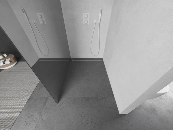 Mexen Kioto, paravan de dus walk-in 70 x 200 cm, candelabru 8 mm, profil alb, 800-070-101-20-50