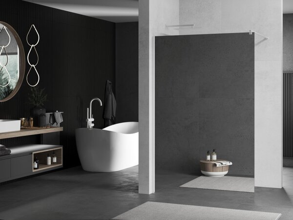 Mexen Kioto, paravan de dus walk-in 70 x 200 cm, candelabru 8 mm, profil alb, 800-070-101-20-50