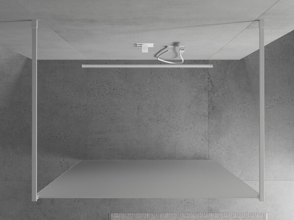 Mexen Kioto, paravan de duș 110 x 200 cm, sticlă mată 8 mm, 2x distanțiere de stabilizare albă, 800-110-002-20-30