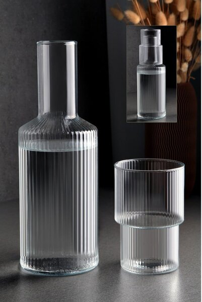Carafă cu pahar din sticlă 1 l – Hermia