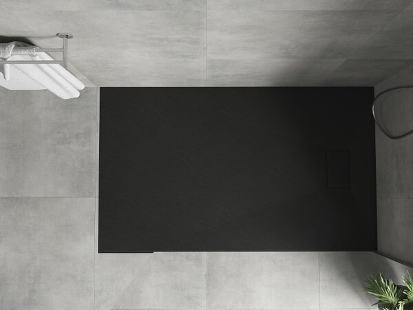 Mexen Hugo, cadă de duș dreptunghiulară SMC 140 x 70 cm, negru mat, 42707014