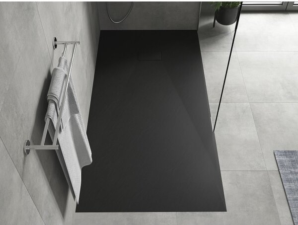 Mexen Hugo, cadă de duș dreptunghiulară SMC 170 x 80 cm, negru mat, 42708017