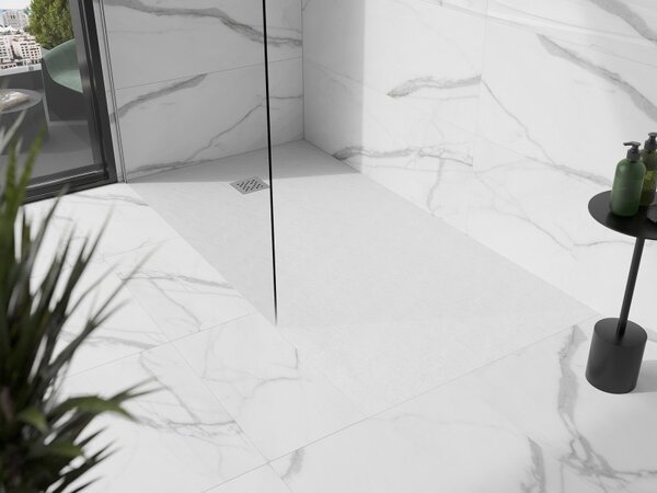 Mexen Stone+, cada dreptunghiulară din compozit mineral 160 x 70 cm, alb, 44107016