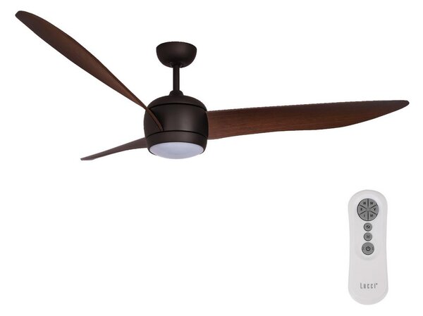 Ventilator LED de tavan Lucci air 512912 AIRFUSION NORDIC LED/20W/230V bronz + telecomandă