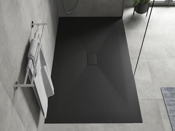 Mexen Hugo, cadă de duș dreptunghiulară SMC 150 x 100 cm, negru mat, 42701015