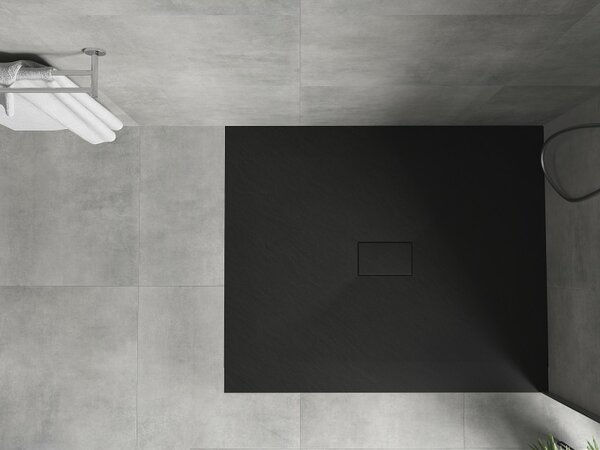 Mexen Hugo, cadă de duș dreptunghiulară SMC 110 x 100 cm, negru mat, 42701011