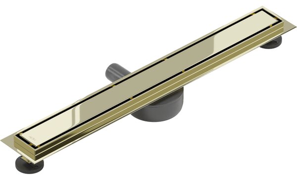 Mexen Flat 360°, canal de duș din oțel inoxidabil model M13 2 în 1 pentru pozarea gresie 50 cm, auriu lucios, 1510050-40