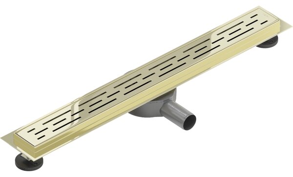 Mexen Flat 360°, canal de duș din oțel inoxidabil model M01 50 cm, auriu strălucitor, 1520050-40