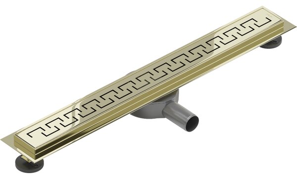 Mexen Flat 360°, canal de duș din oțel inoxidabil model M15 50 cm, auriu strălucitor, 1524050-40