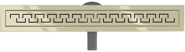 Mexen Flat 360°, canal de duș din oțel inoxidabil model M15 50 cm, auriu strălucitor, 1524050-40