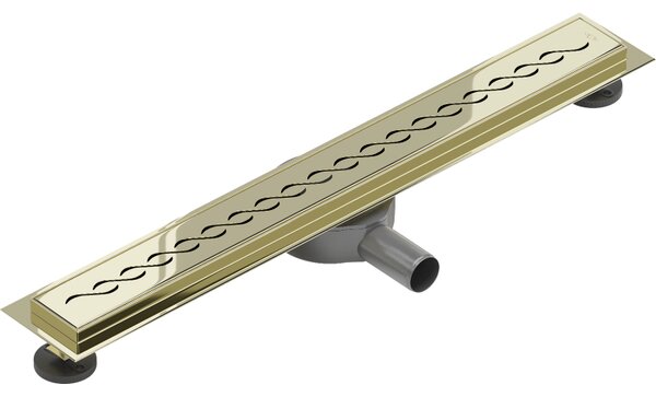 Mexen Flat 360°, canal de duș din oțel inoxidabil model M18 50 cm, auriu strălucitor, 1523050-40