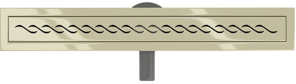 Mexen Flat 360°, canal de duș din oțel inoxidabil model M18 50 cm, auriu strălucitor, 1523050-40