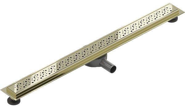 Mexen Flat 360°, canal de duș din oțel inoxidabil model M12 80 cm, auriu strălucitor, 1521080-40