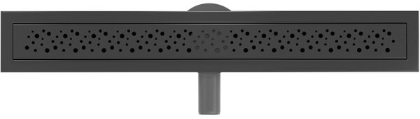 Mexen Flat 360°, canal de duș din oțel inoxidabil model M12 60 cm, negru mat, 1721060-40