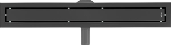 Mexen Flat 360°, canal de duș din oțel inoxidabil model M13 2 în 1 pentru pozarea gresie 50 cm, negru mat, 1710050-40