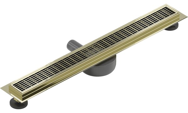 Mexen Flat 360°, canal de duș din oțel inoxidabil model M33 50 cm, auriu strălucitor, 1533050-40