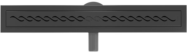 Mexen Flat 360°, canal de duș din oțel inoxidabil model M18 50 cm, negru mat, 1723050-40