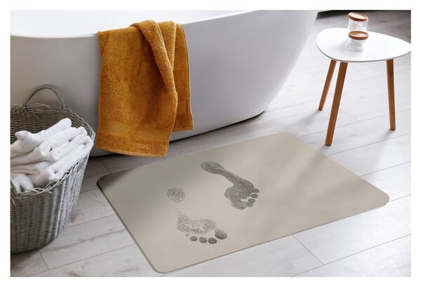 Covoraș de baie gri din diatomit 50x70 cm Diatonella – douceur d'intérieur