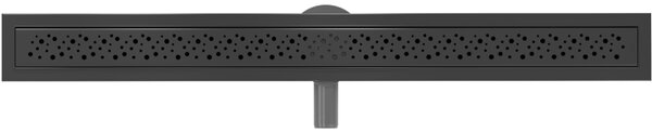 Mexen Flat 360°, canal de duș din oțel inoxidabil model M12 100 cm, negru mat, 1721100-40