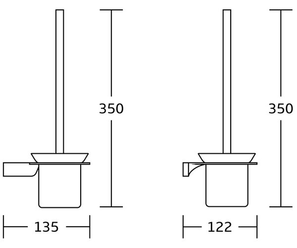 Mexen Rino, perie de toaletă, crom, 7027050-00