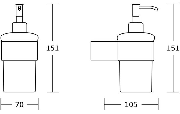 Mexen Base dispenser de săpun, negru - 70882388-70