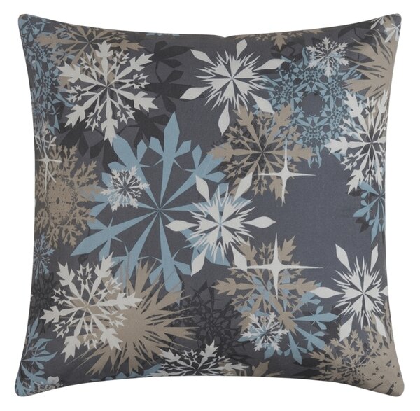 Husa pentru perna din microfibra SNOWFLAKE 45x45 cm, albastru-gri
