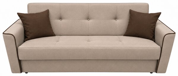 Canapea VERA extensibila, 3 locuri, lada de depozitare, stofa bej deschis + maro inchis, 225x90x90 Maro închis, Stofa