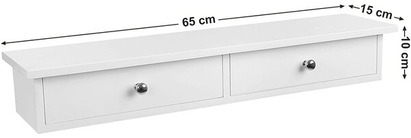 Consola suspendata cu sertare Culoare alb, LEWO