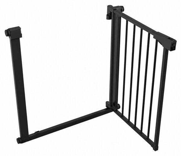 Poartă de Siguranță PRO 180° pentru Copii și Animale 76 x 132-138 cm, NEGRU