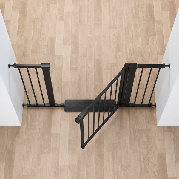 Poartă de Siguranță PRO 180° pentru Copii și Animale 76 x 132-138 cm, NEGRU