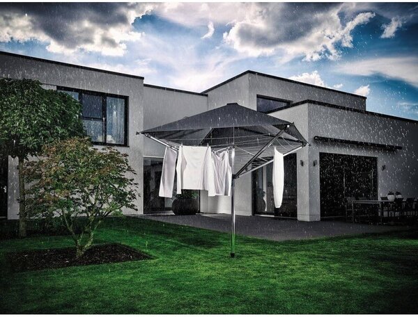 Uscător de rufe argintiu pentru grădină 40 m LinoProtect 400 – LEIFHEIT